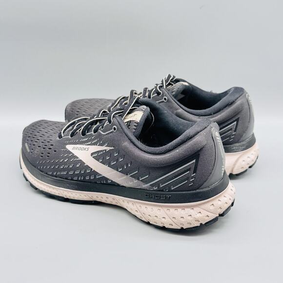 Brooks Shoes Women 7.5 Gray Black Ghost Neutral Running Cushion Athletic Sneaker - Picture 6 of 13